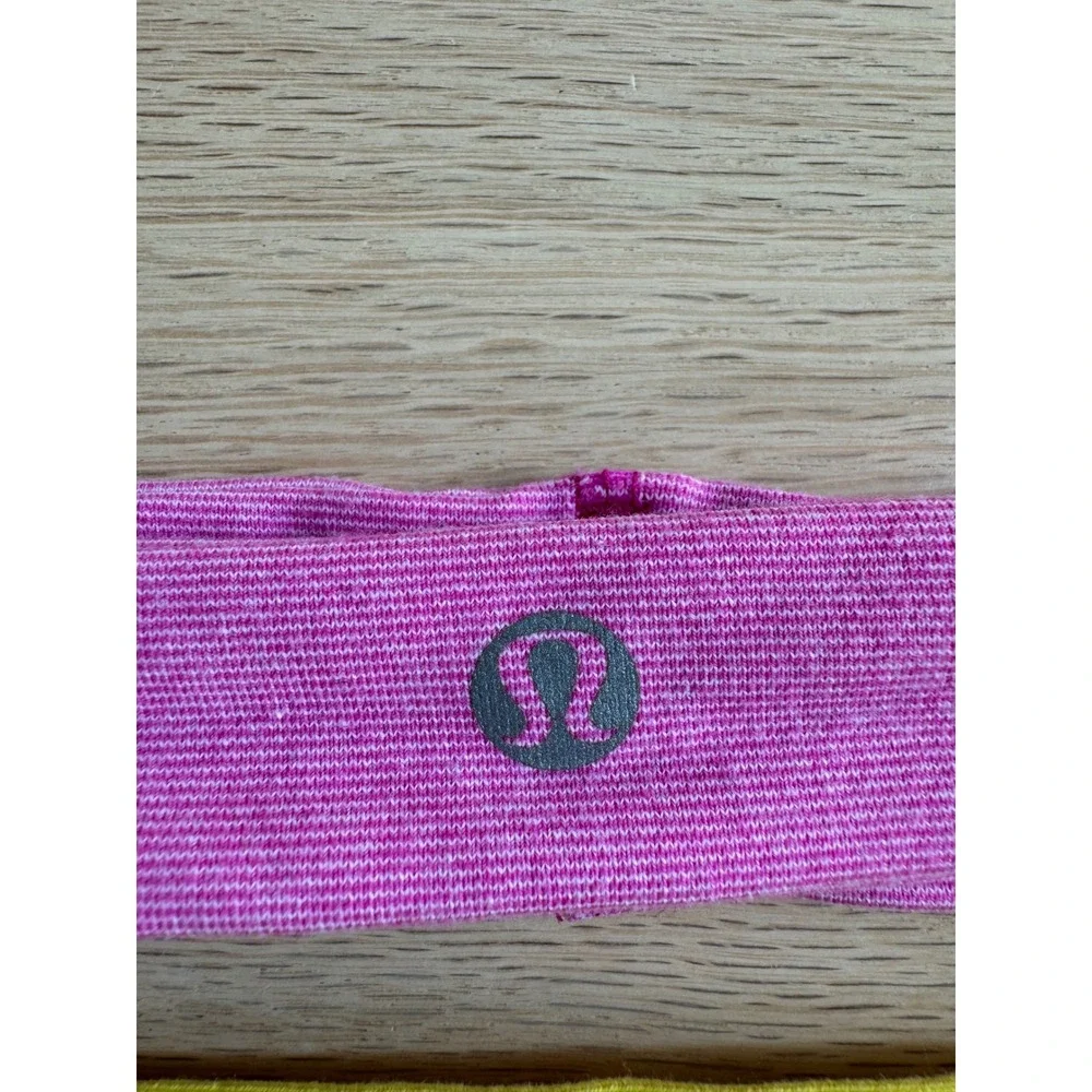 Bundle: 2 Lululemon Fly Away Tamer Headband Set Yellow Pink Yoga Running